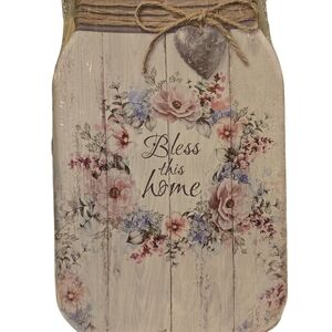 Floral Wall Art with Heart Accent